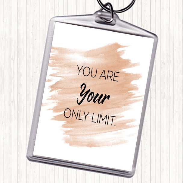 Watercolour Your Limit Quote Keyring
