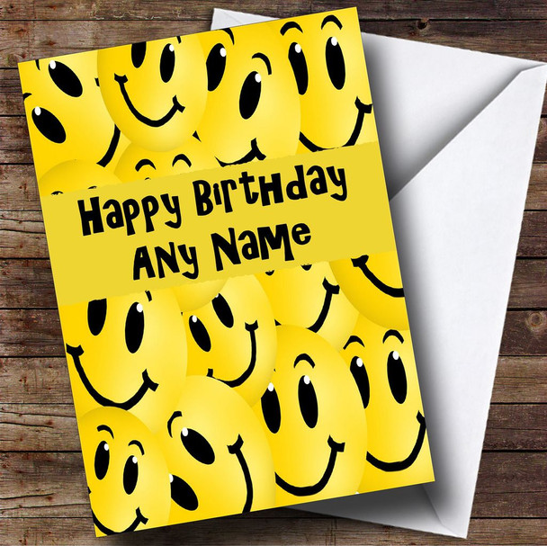 Smiley Faces Customised Birthday Card