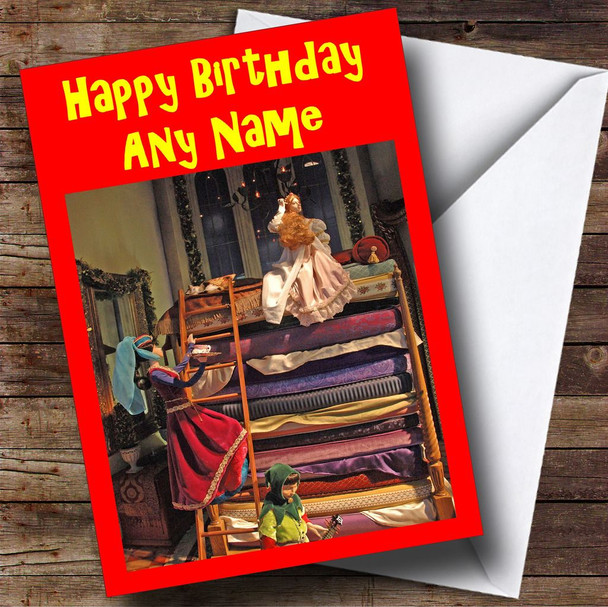 Princess And The Pea Customised Birthday Card
