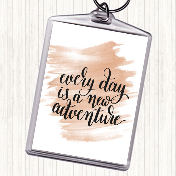 Watercolour Every Day Adventure Quote Keyring