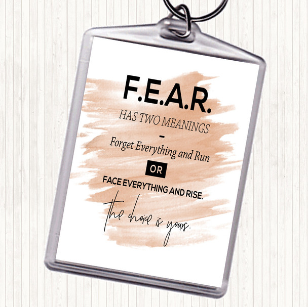 Watercolour Forget Everything Quote Keyring