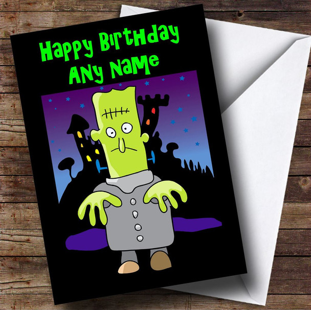 Frankenstein Cartoon Customised Birthday Card