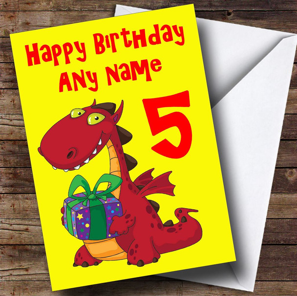 Birthday Dragon Customised Birthday Card