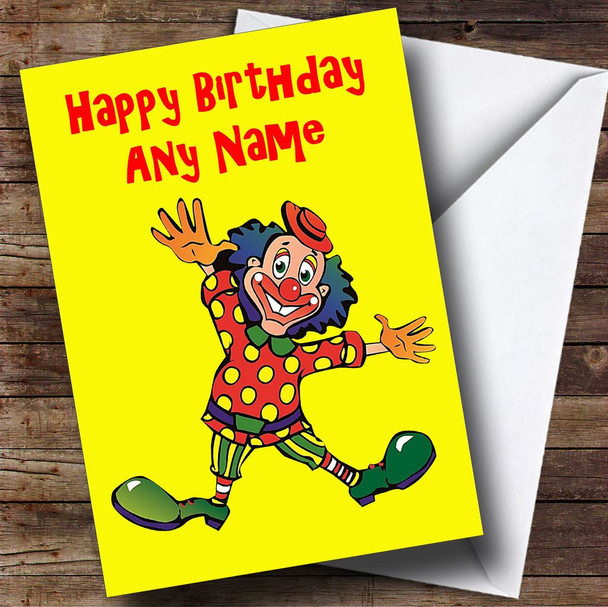 Funny Clown Customised Birthday Card