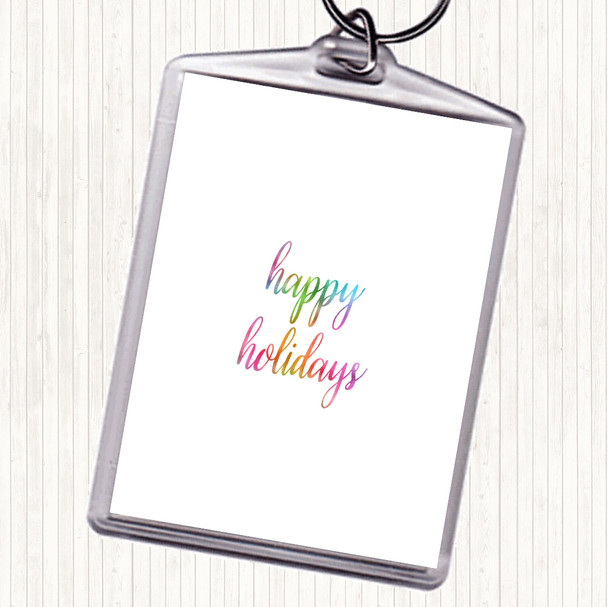 Holidays Rainbow Quote Keyring