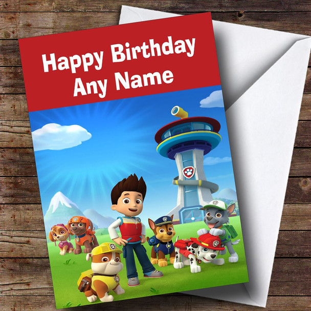 Paw Patrol Customised Children's Birthday Card