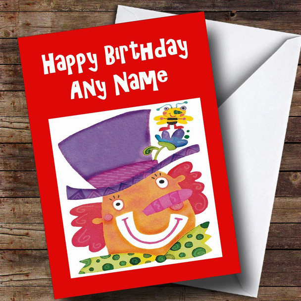 Fun Kids Clown Customised Children's Birthday Card