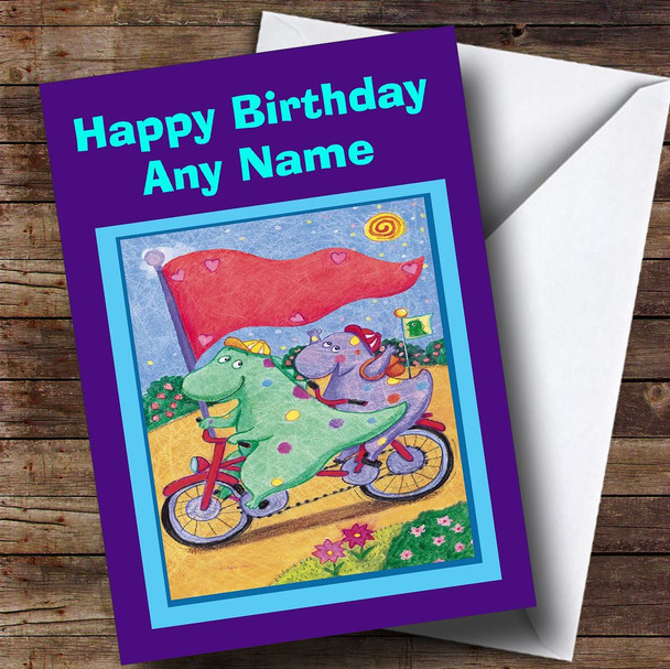 Cute Dinosaurs Customised Children's Birthday Card