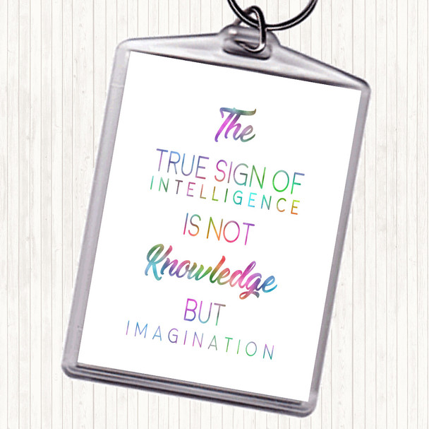 True Sign Rainbow Quote Keyring