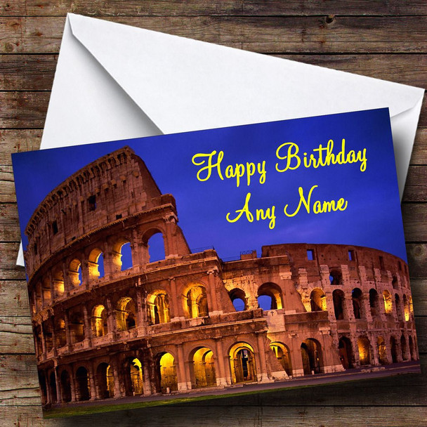 Coliseum Rome Italy Customised Birthday Card