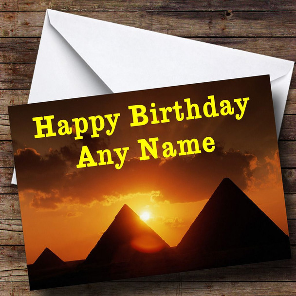 Egypt Pyramids Customised Birthday Card