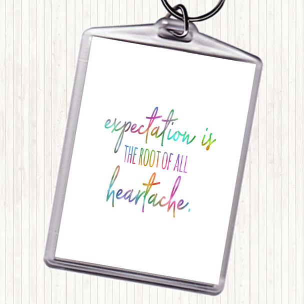 Expectation Rainbow Quote Keyring