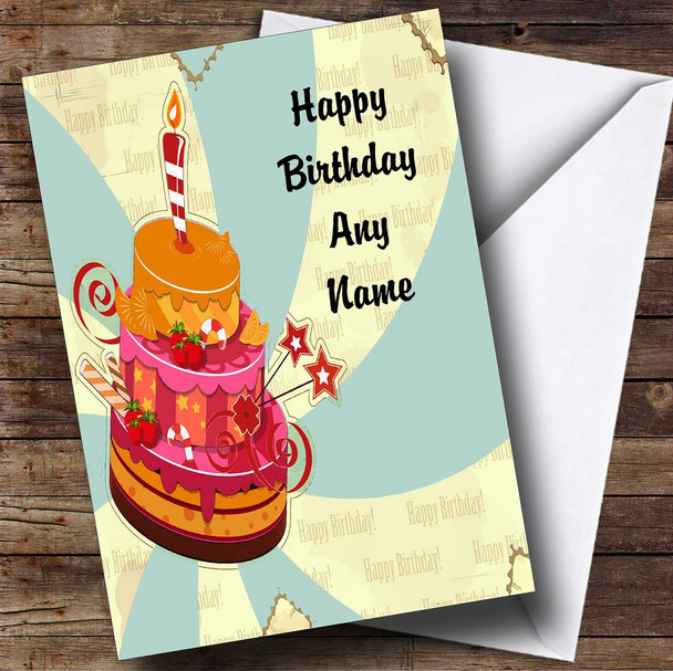Funny Cake Deco Customised Birthday Card