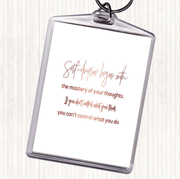 Rose Gold Mastery Of Your Thoughts Quote Keyring Rose Gold Mastery Of Your Thoughts Quote Keyring