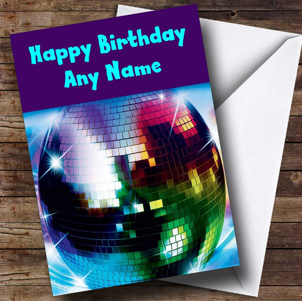 Disco Ball Customised Birthday Card
