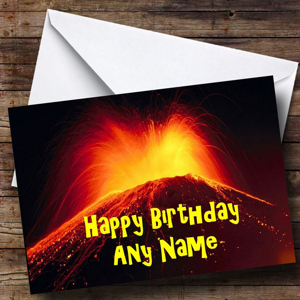 Volcano Customised Birthday Card