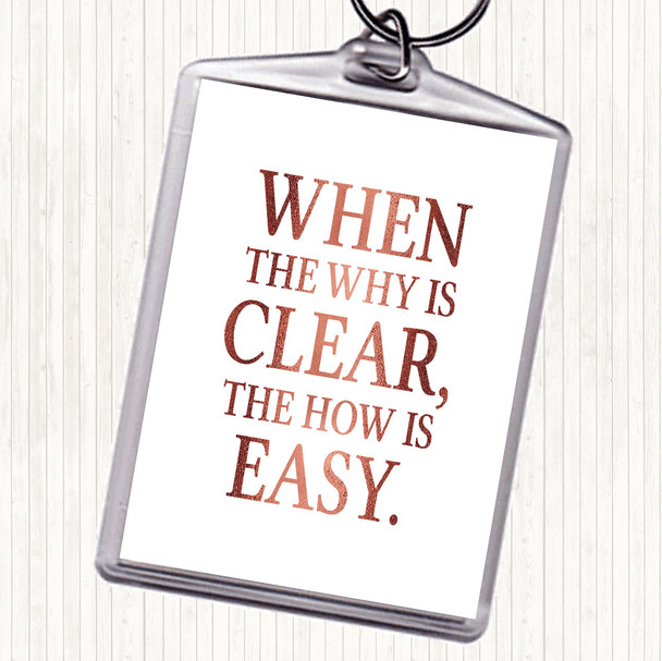 Rose Gold Why Is Clear Quote Keyring