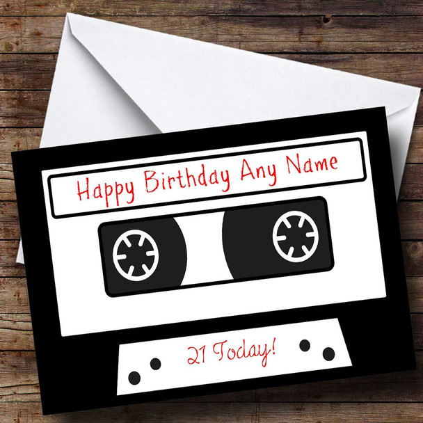 Cassette Tape Funny Customised Birthday Card