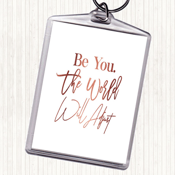 Rose Gold World Will Adjust Quote Keyring