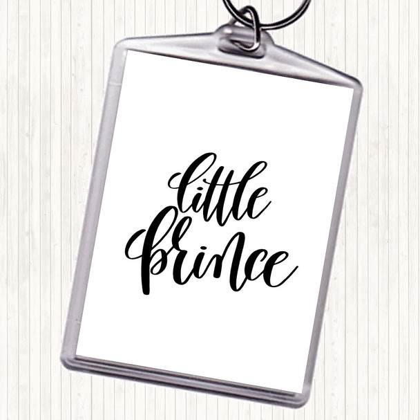 White Black Little Prince Quote Keyring