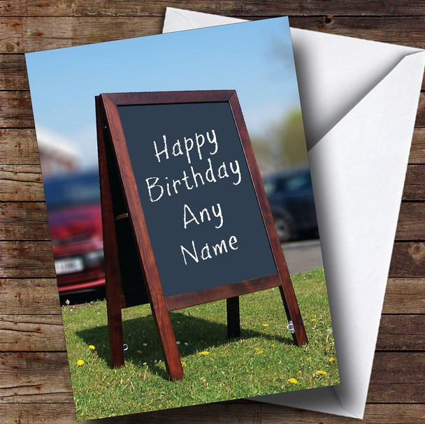 Chalk Notice Board Funny Customised Birthday Card