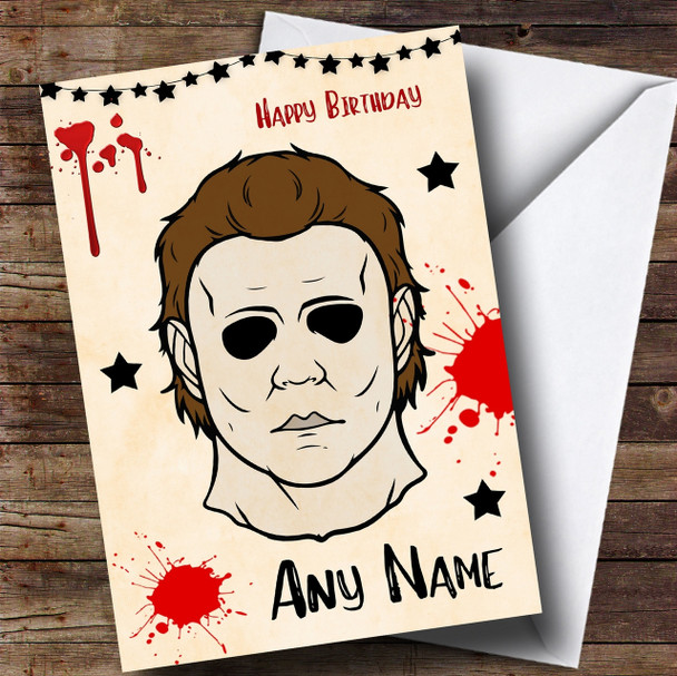 Michael Myers Halloween Customised Birthday Card