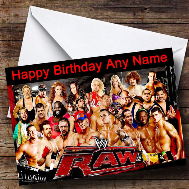 Wwe Raw Customised Birthday Card