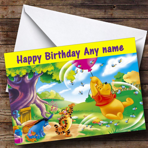 Winnie The Pooh Customised Birthday Card