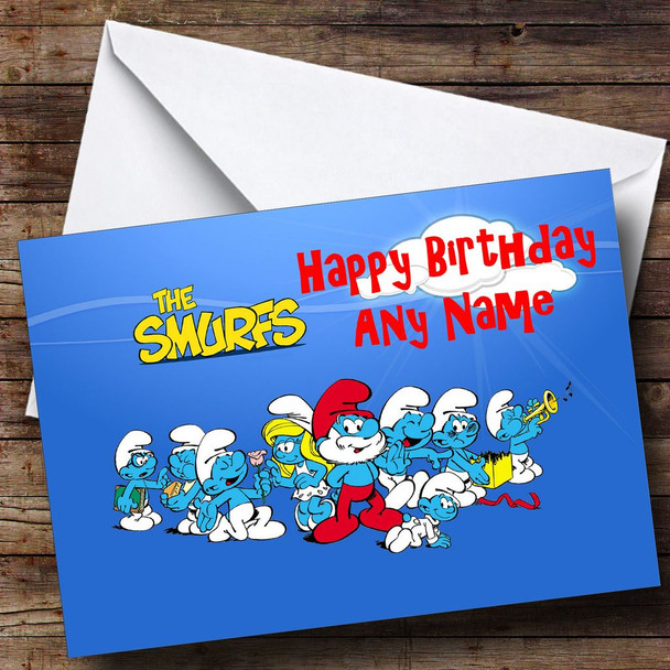 The Smurfs Customised Birthday Card