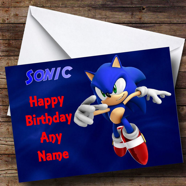 Sonic The Hedgehog Customised Birthday Card