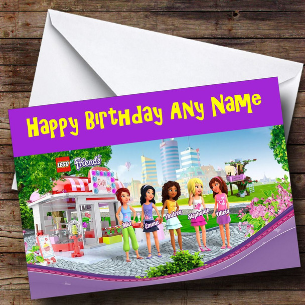 Lego Friends Customised Birthday Card