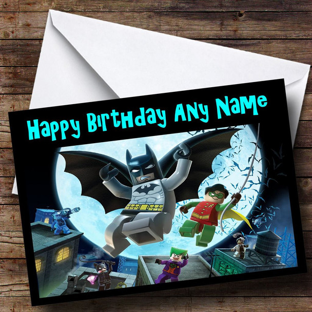 Lego Batman & Friends Customised Birthday Card