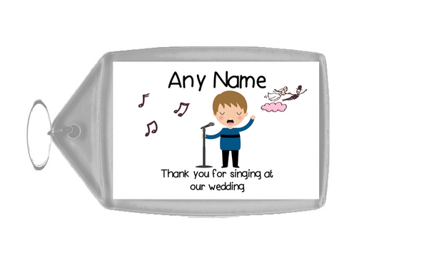 Thank You For Singing At Our Wedding Male Keyring