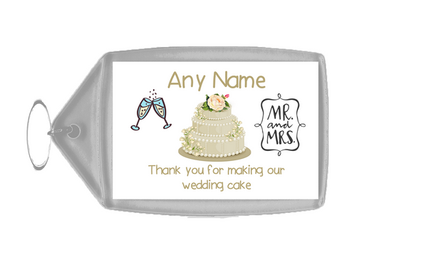 Thank You For Making Our Wedding Cake Ivory Keyring
