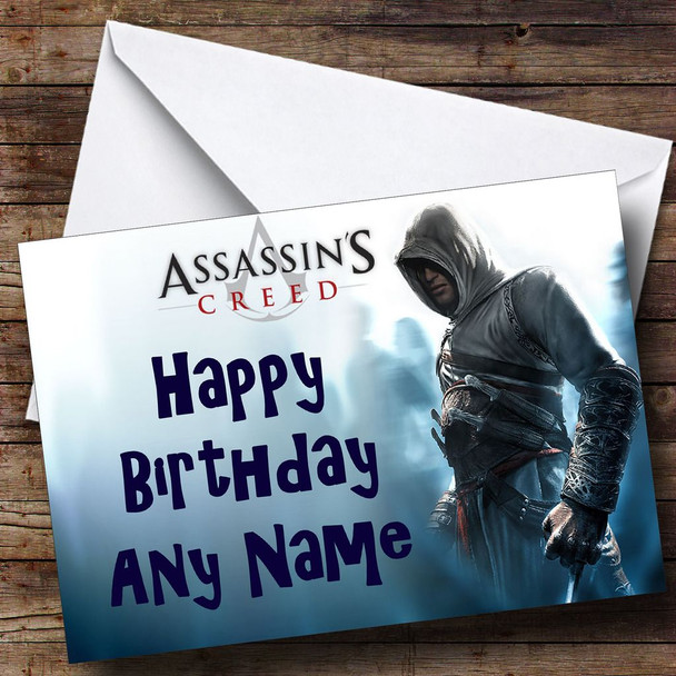 Assassins Creed Blue Customised Birthday Card