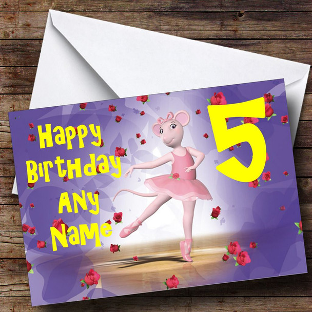 Angelina Ballerina Customised Birthday Card