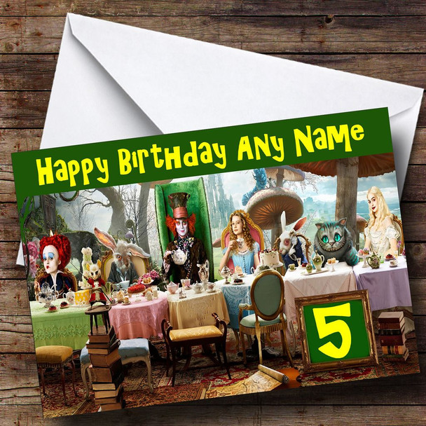Alice In Wonderland Customised Birthday Card