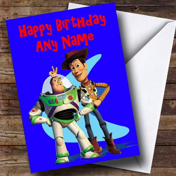 Toy Story Woody Buzz Customised Birthday Card