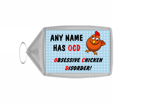 Funny Ocd Chicken Keyring