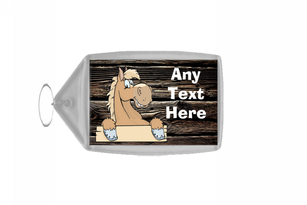 Palomino Horse Dark Keyring