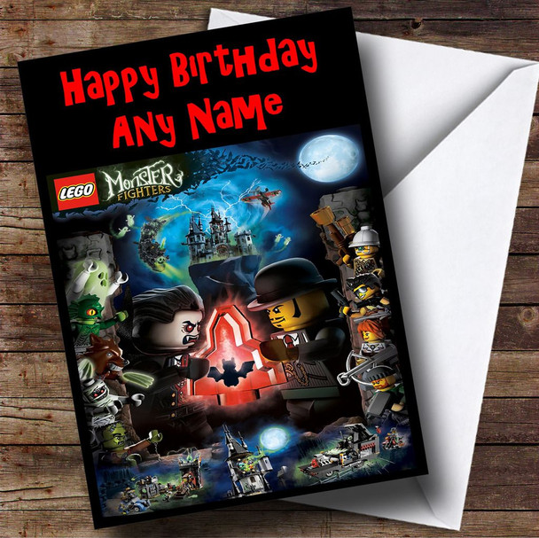 Lego Monster Fighters Customised Birthday Card