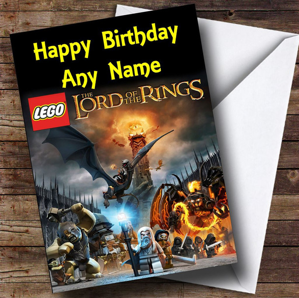 Lego Lord Of The Rings Customised Birthday Card