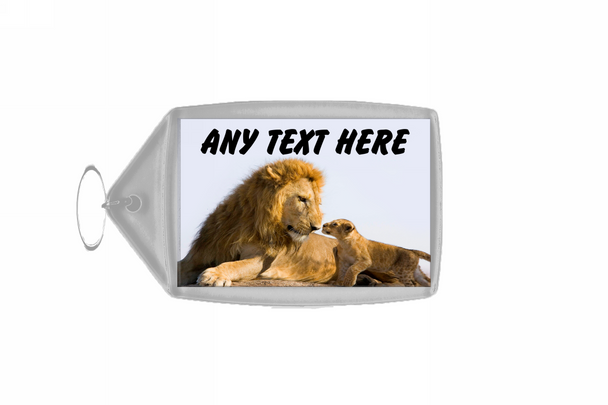 Lion And Cute Cub Keyring