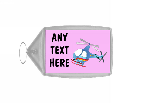 Pink Helicopter Keyring