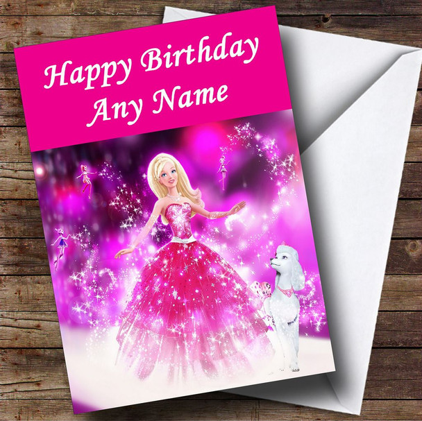 Purple Barbie Customised Birthday Card