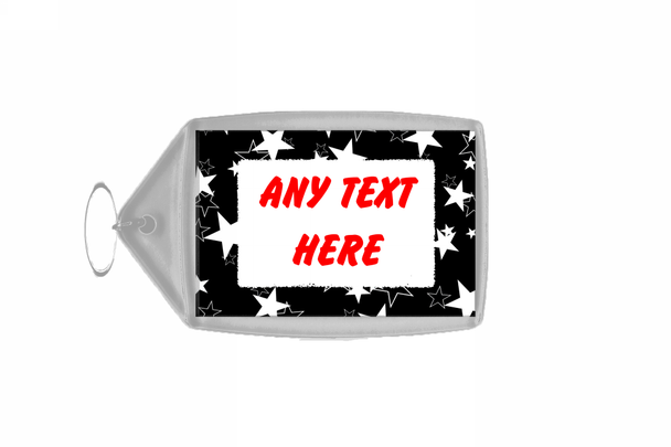 Black White Stars Keyring