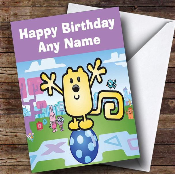 Wow Wow Wubbzy Customised Children's Birthday Card