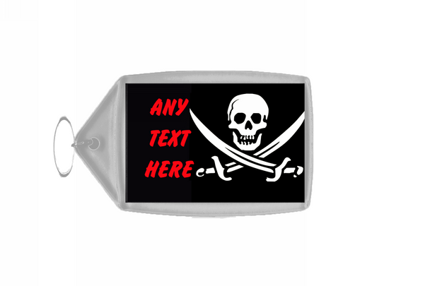 Skull Crossbones Pirate Keyring
