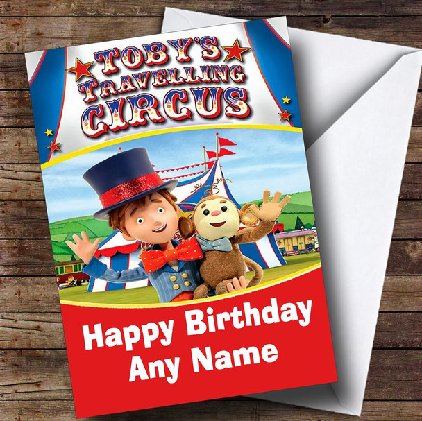 Toby's Travelling Circus Customised Children's Birthday Card