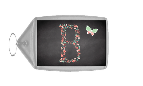 Chalk Letter Initial B Keyring